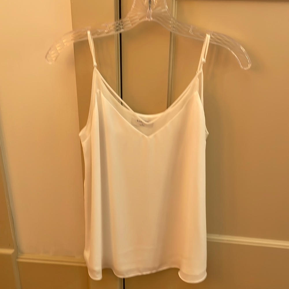 Babaton white cami with mesh near collar